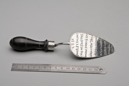 Indian Colonial Victorian Silver Trowel - Sir Albert Albert Spicer, London Missionary Society